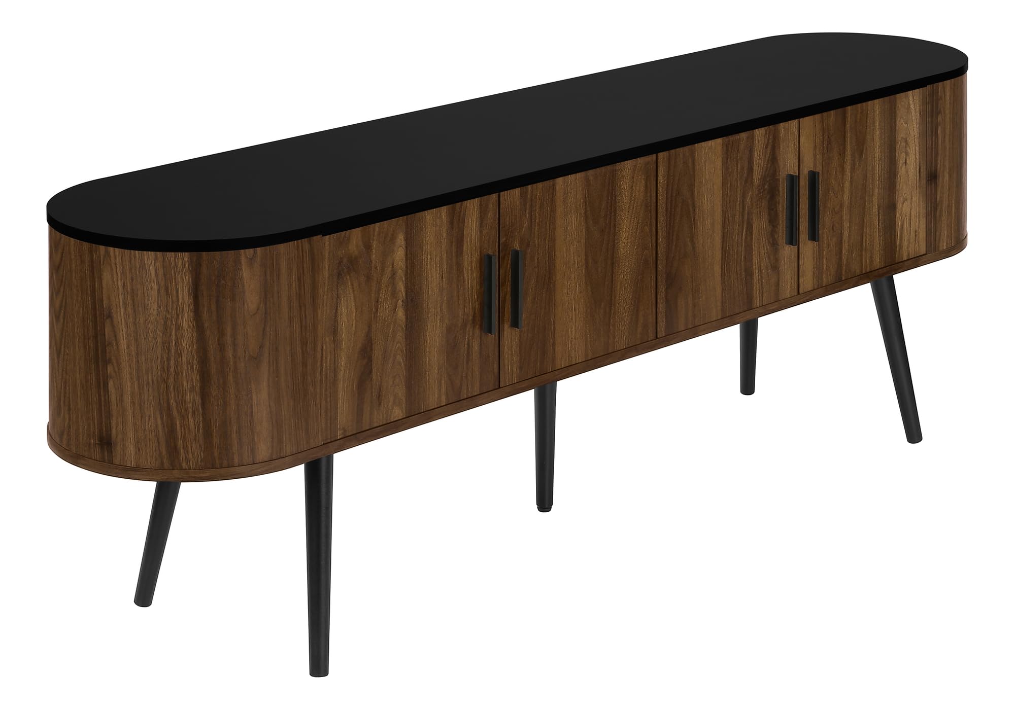 Contemporary Tv Stand in Black,Brown color