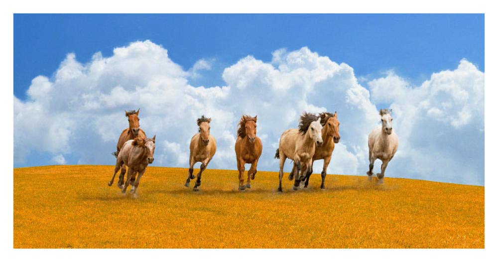 Herd of wild horses-Paper Art-38x20”