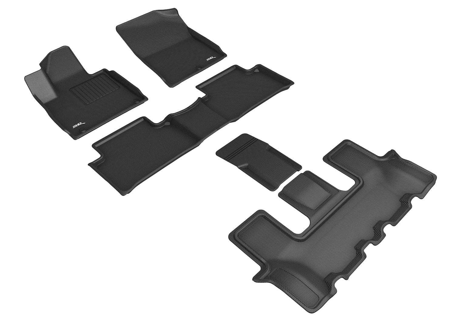 3D MAXpider KIA SORENTO 6-SEAT 2022-2022 KAGU BLACK R1 R2 R3