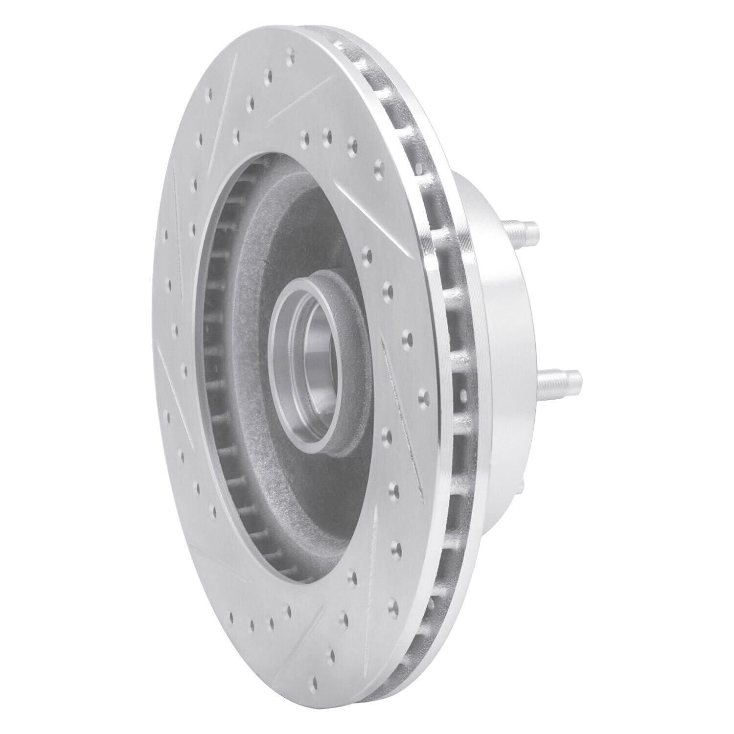 R1 Concepts Brake Rotor Drilled and Slotted Silver EDZ-42018R
