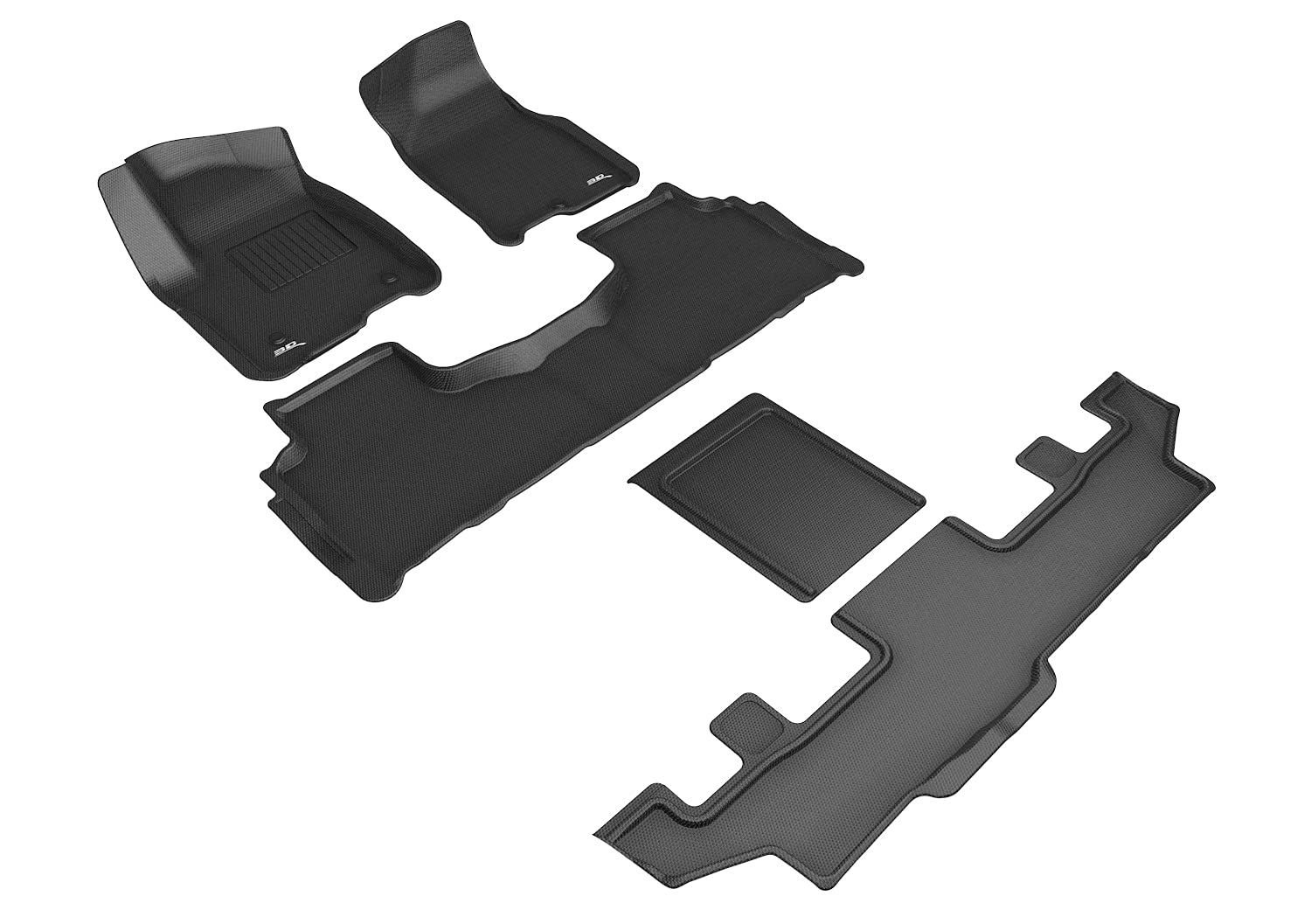 3D MAXpider GMC YUKON XL 7-SEAT 2022-2022 KAGU BLACK R1 R2 R3