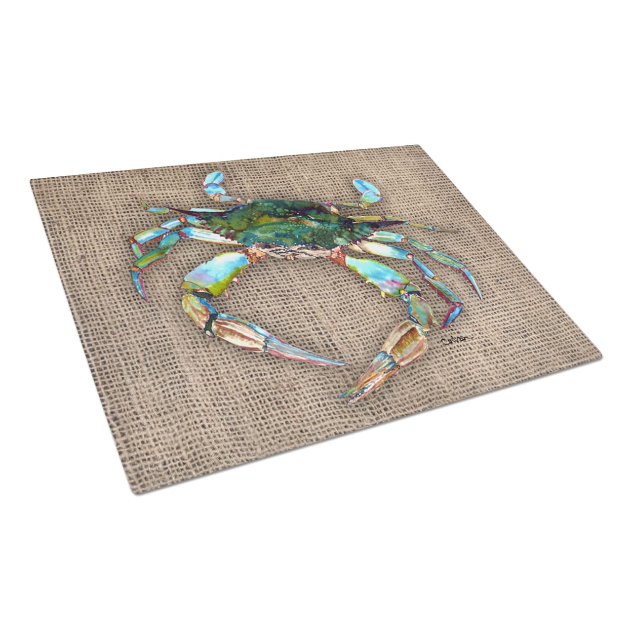 Crab Glass Cutting Board Large