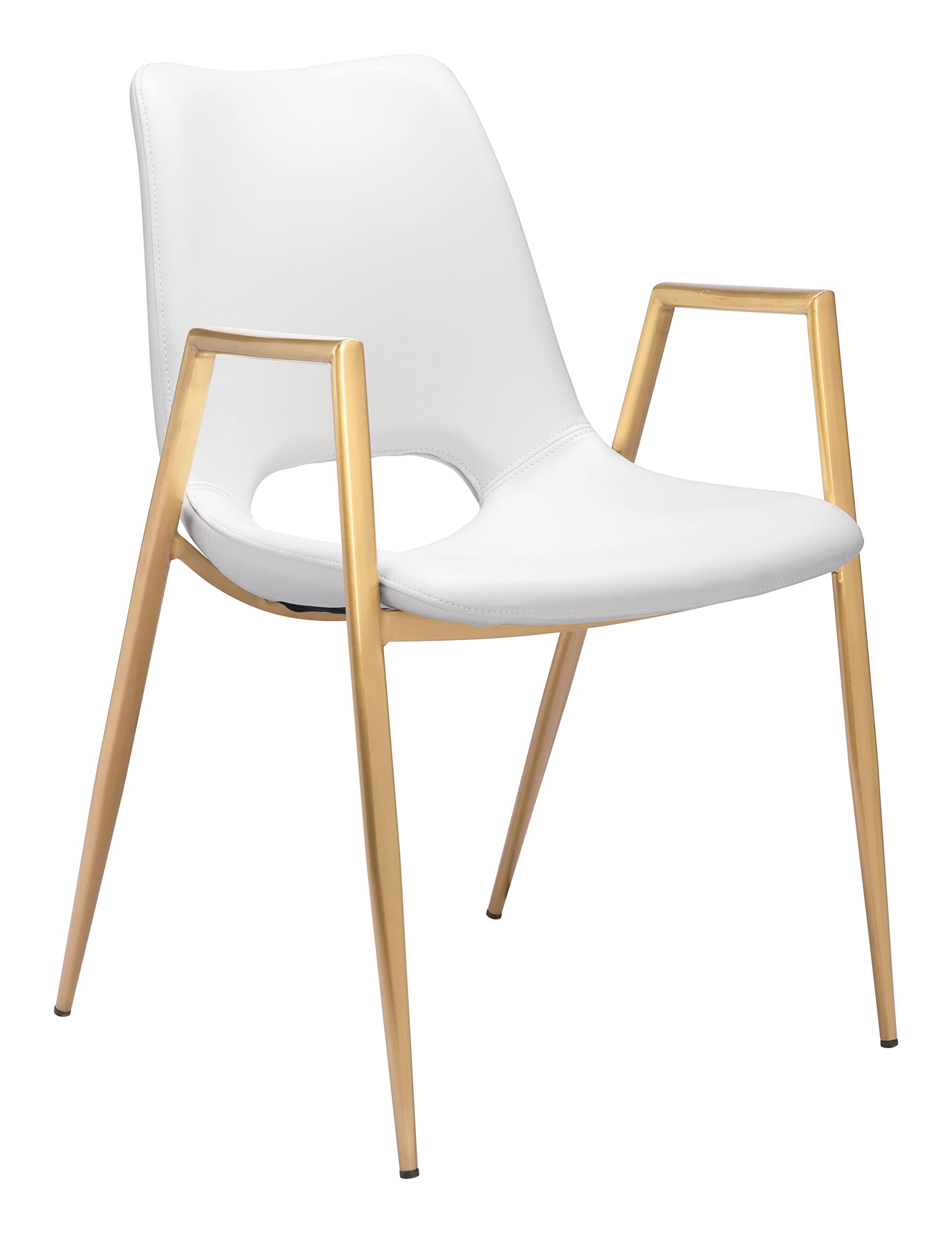 Casafoyer Desi Dining Chair (Set of 2) White and Gold | (2 Units)
