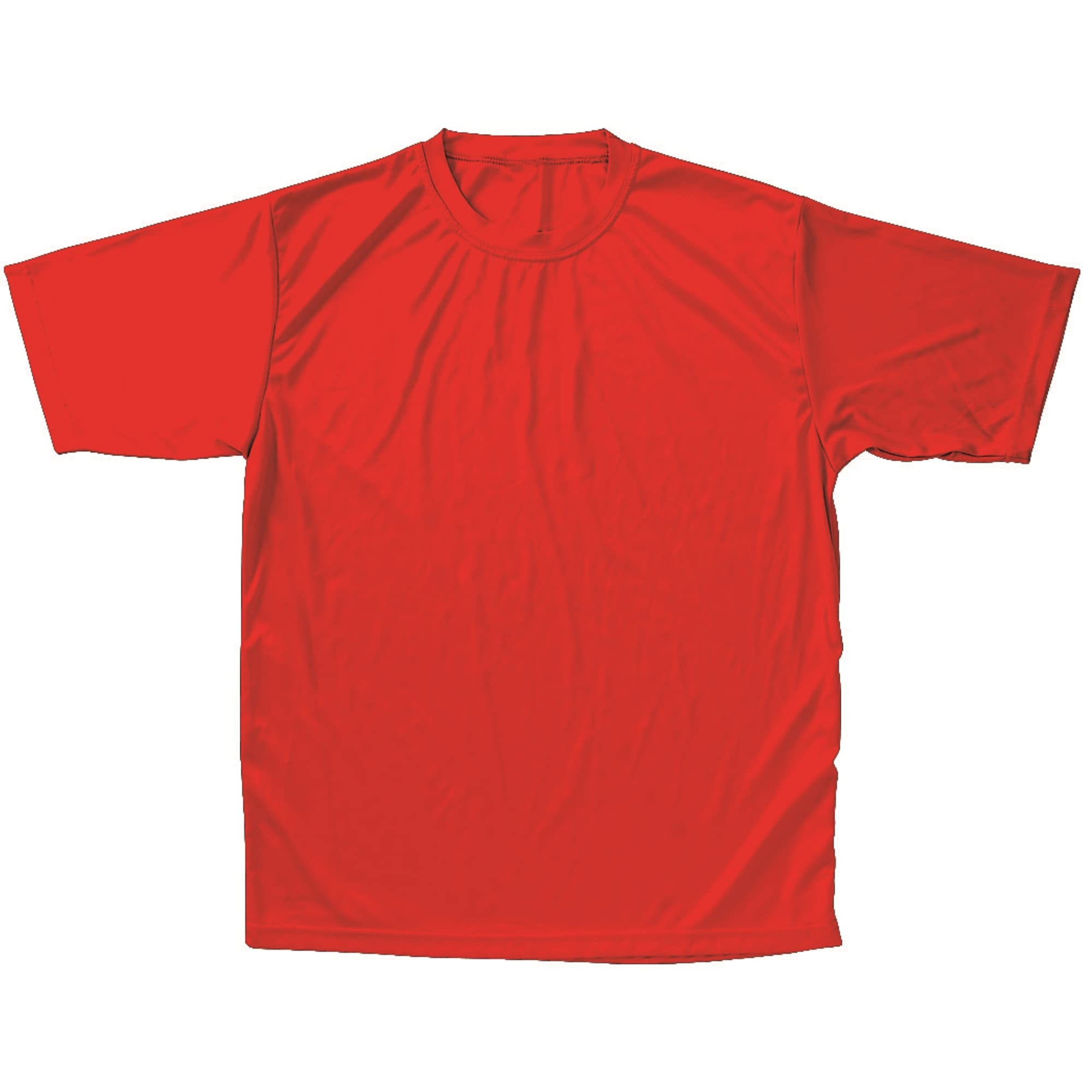 T-SHIRT, MOISTURE MANAGEMENT- ADULT-RED-XL