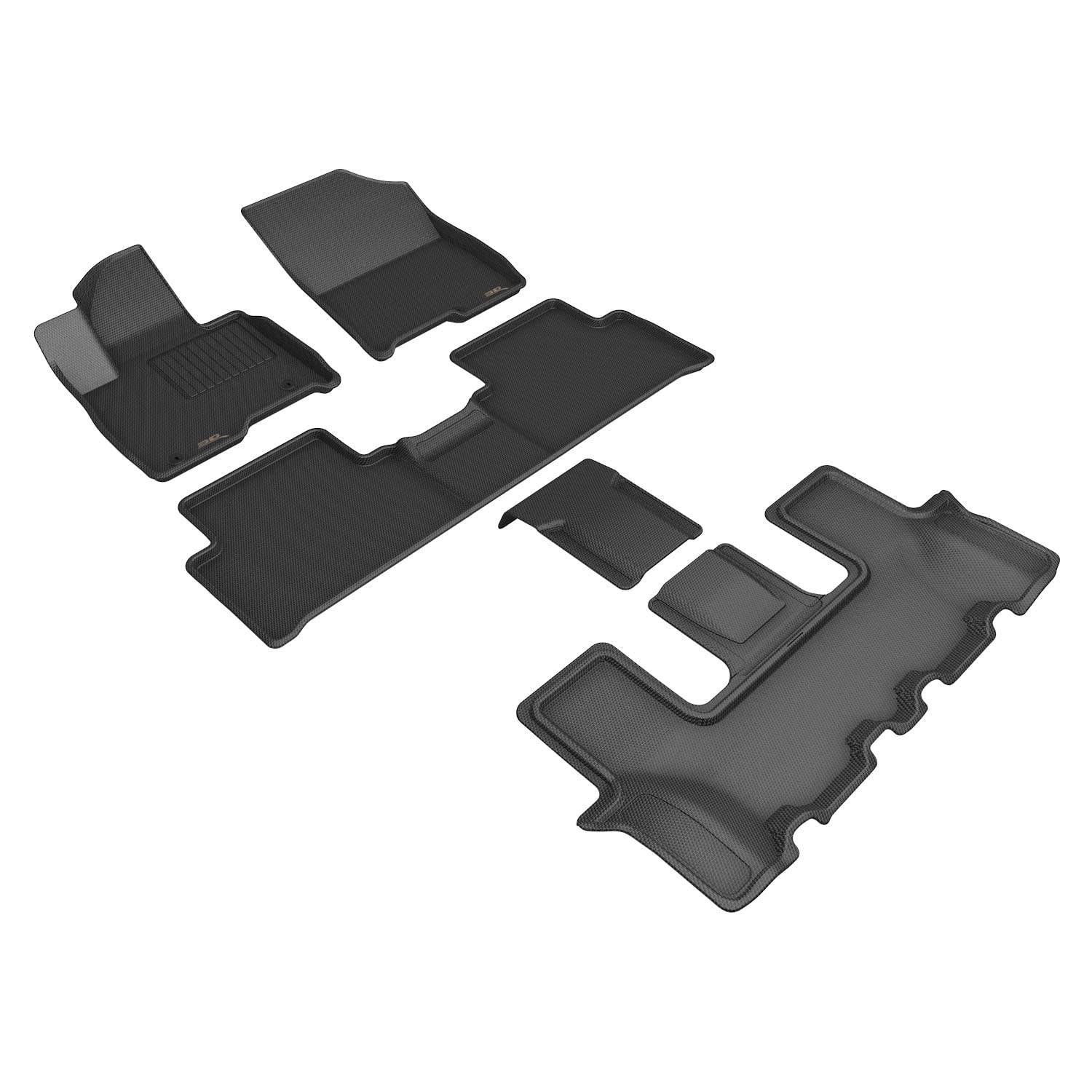 3D MAXpider Compatible with KIA SORENTO 6-SEAT HYBRID 2022-2026 KAGU BLACK R1 R2 R3