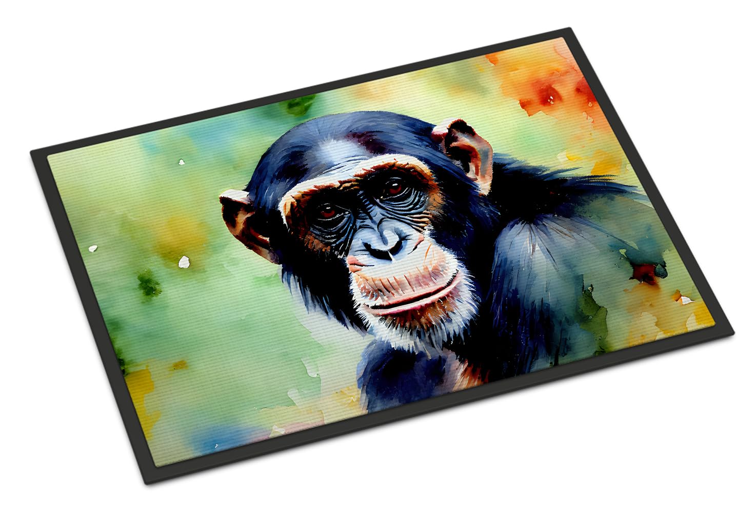 Carolines Treasures DAC2896JMAT Chimpanzee Doormat Front Door Mat Indoor Outdoor Rugs for Entryway, Non Slip Washable Low Pile, 24H X 36W