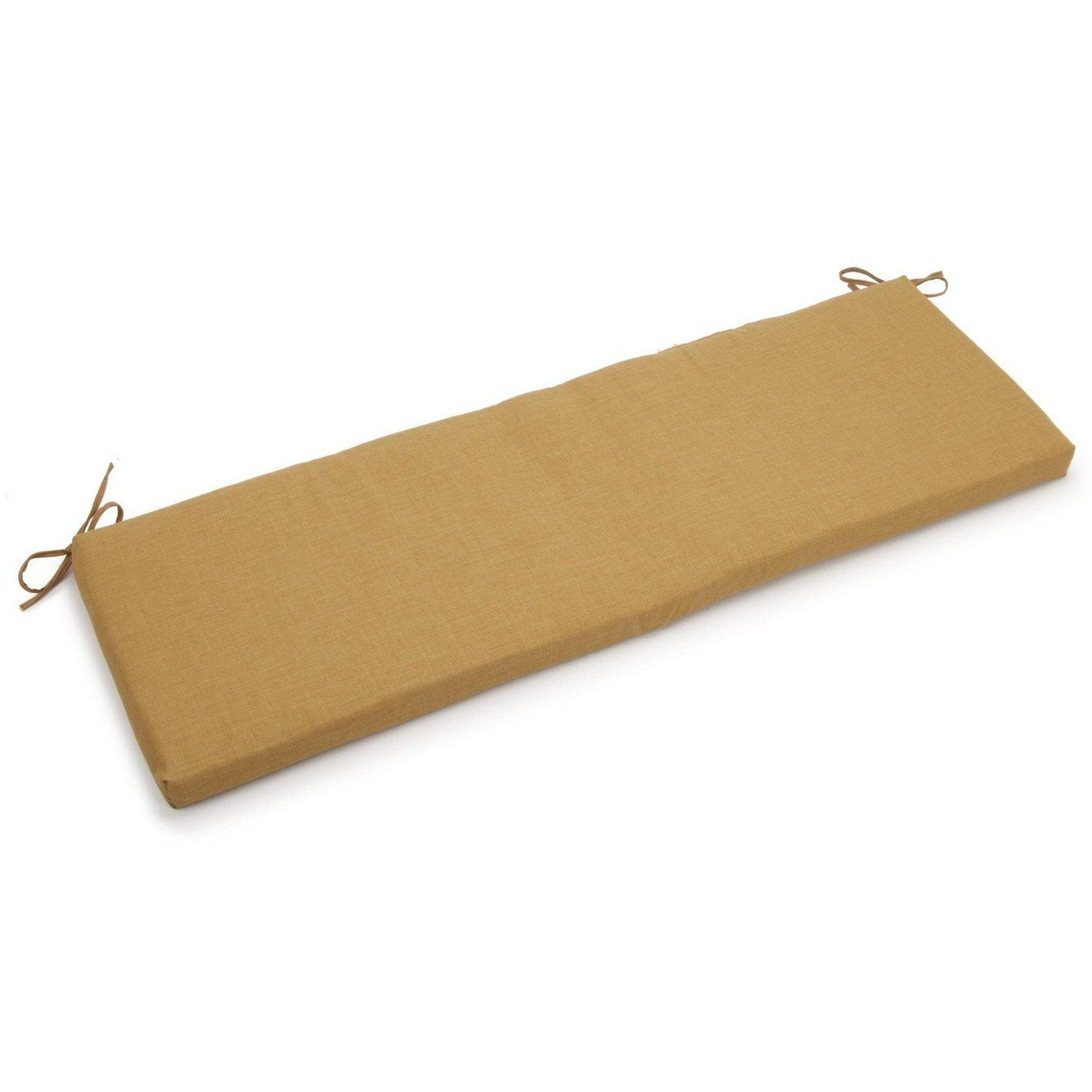 63-inch by 19-inch Spun Polyester Bench Cushion - Wheat