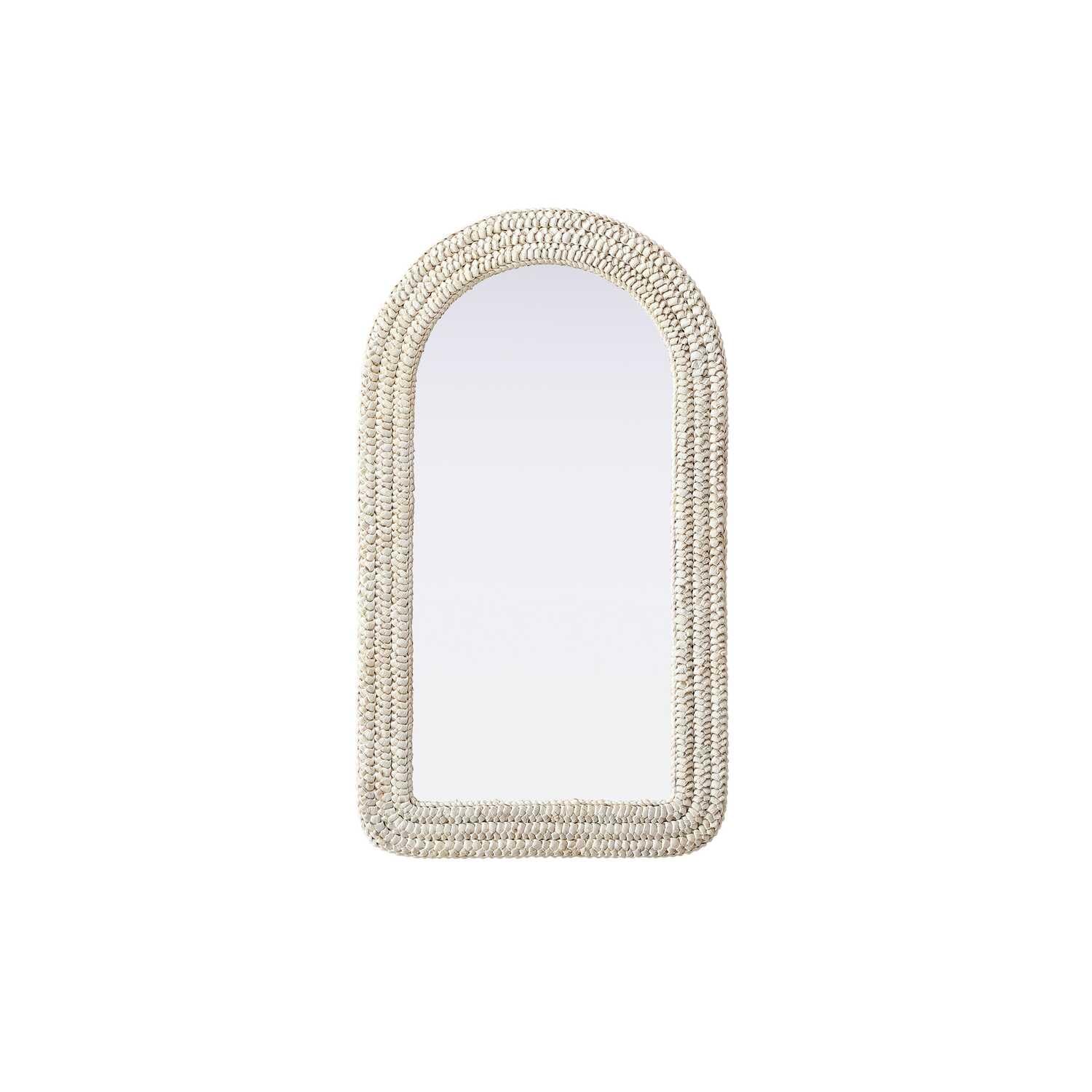 Arch Cornhusk Mirror 24x42 in Linen White