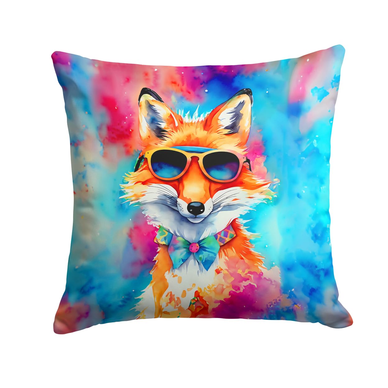 Hippie Animal Fox Throw Pillow