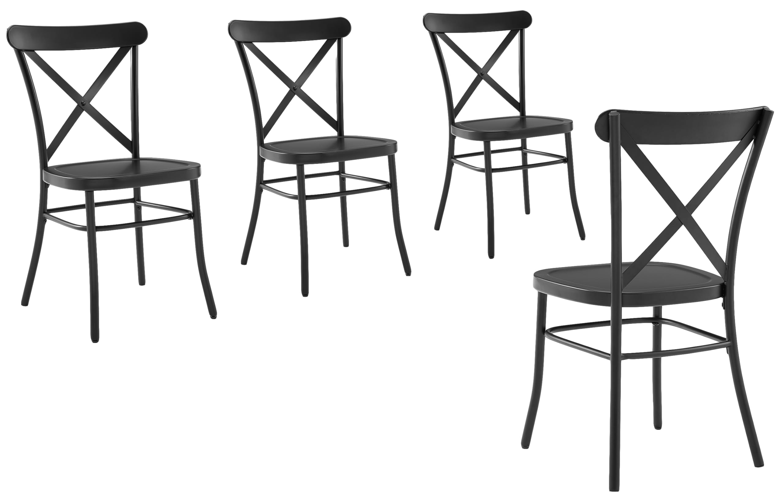 Camille 4-Piece Metal Dining Chair Set