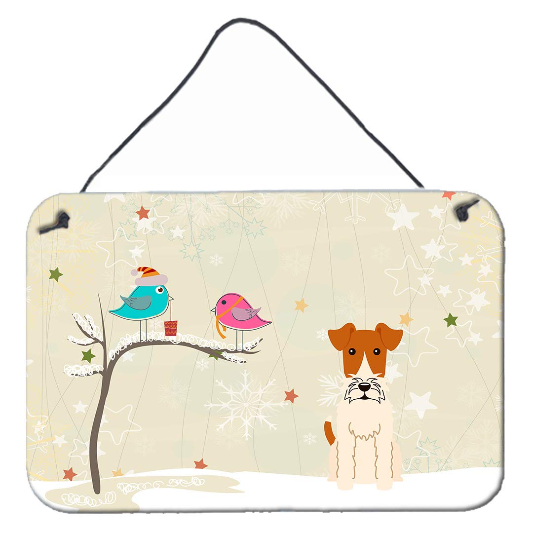 Christmas Presents Between Friends Design with Dog Art Wall or Door Hanging Prints