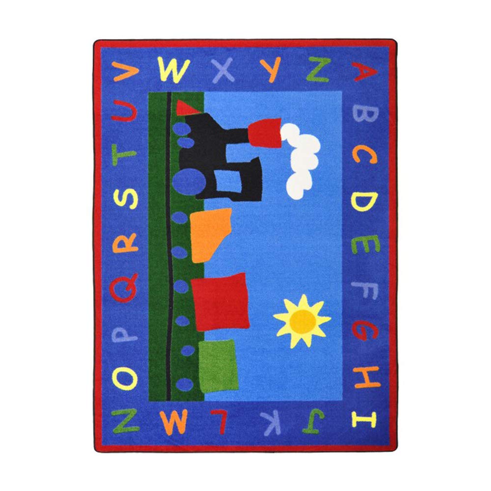 Tiny Train 54 x 78??area rug in color Multi