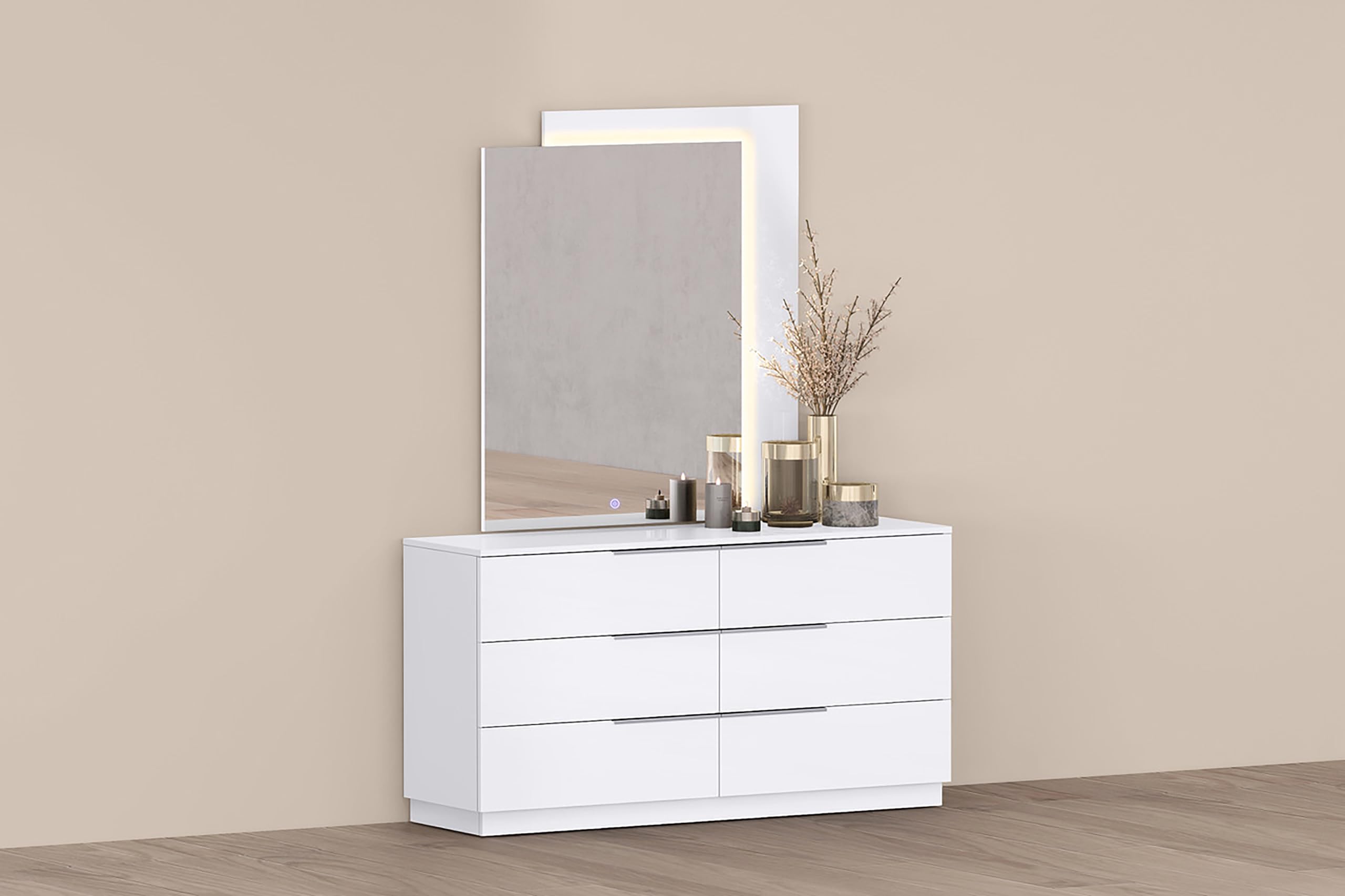 Whiteline Modern Living Damien Dresser, White