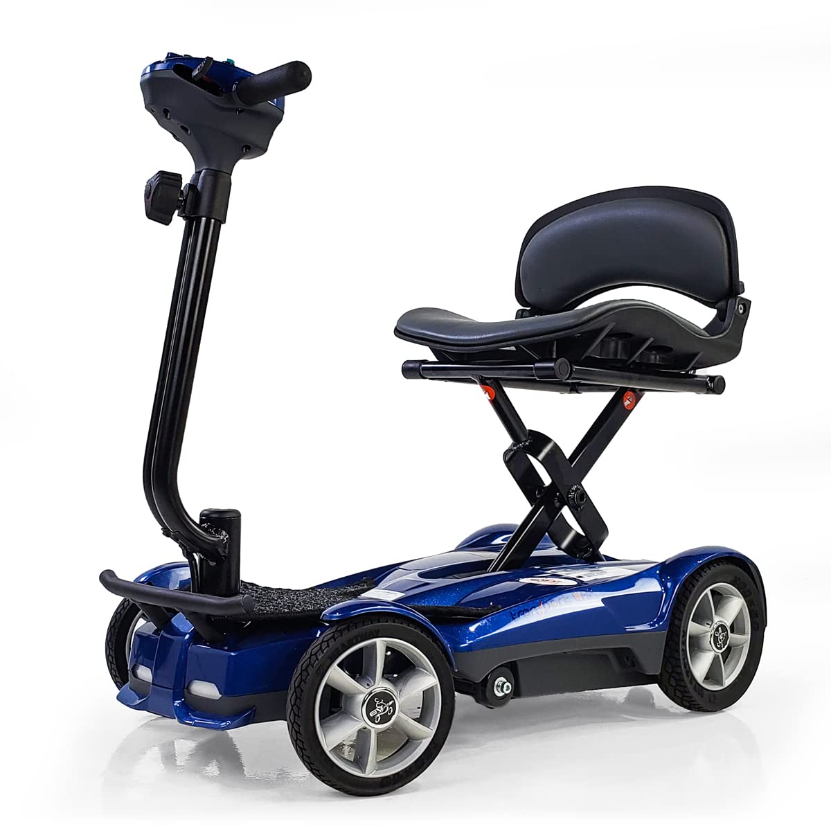 EV Rider Transport AF 4W - Lightweight Automatic Folding Mobility Scooter - Sapphire Blue