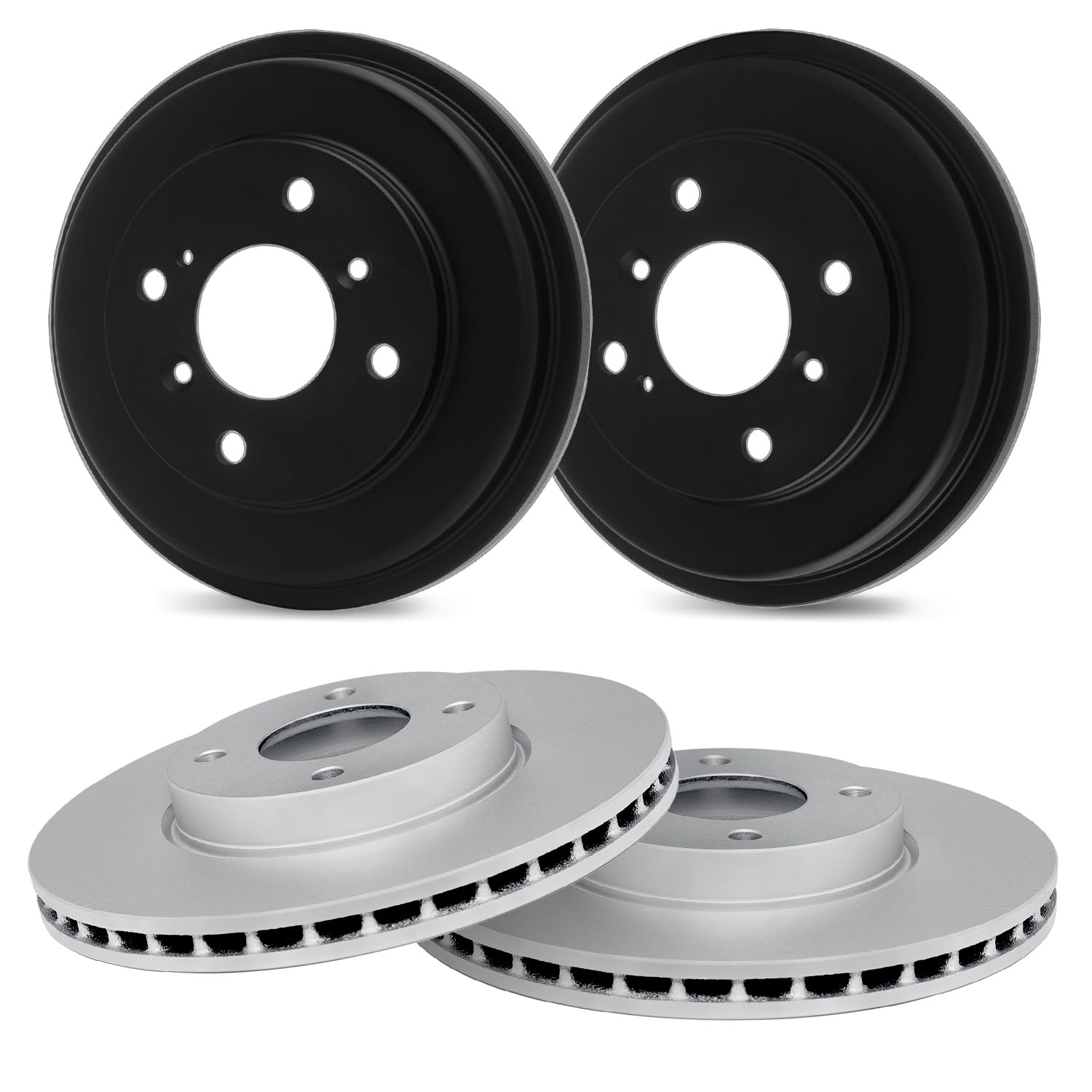 R1 Concepts Carbon Coated Disc Brake Rotor and Drum Set WDPN2-59001