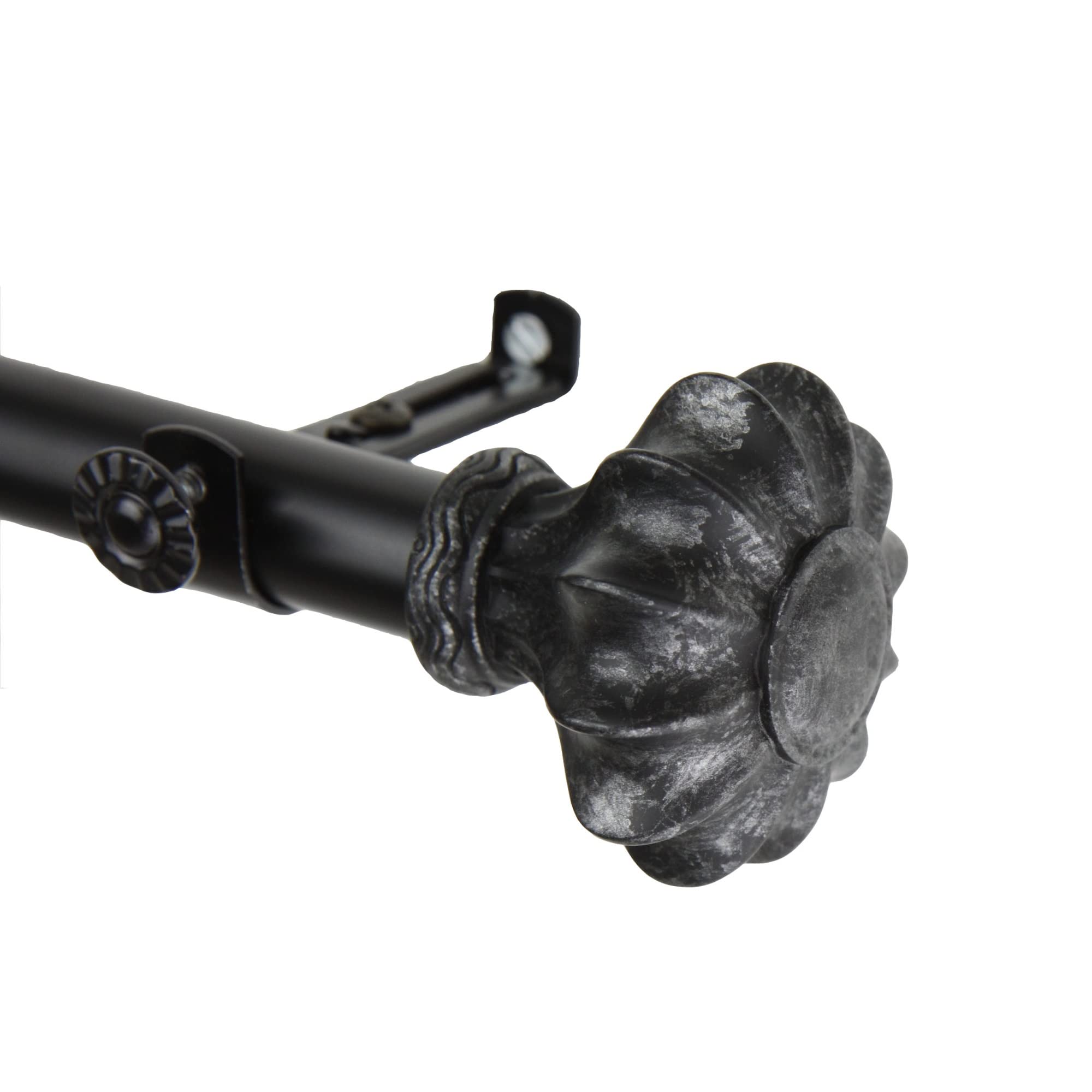 Gusto Curtain Rod 3/4 inch dia. 48-84 - Black