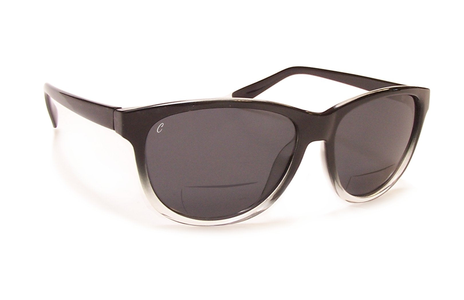 TR-90 Grilamid Nylon Frames with Cast Polymer Reader lens - BP-18 +1.50   black clear fade/gray