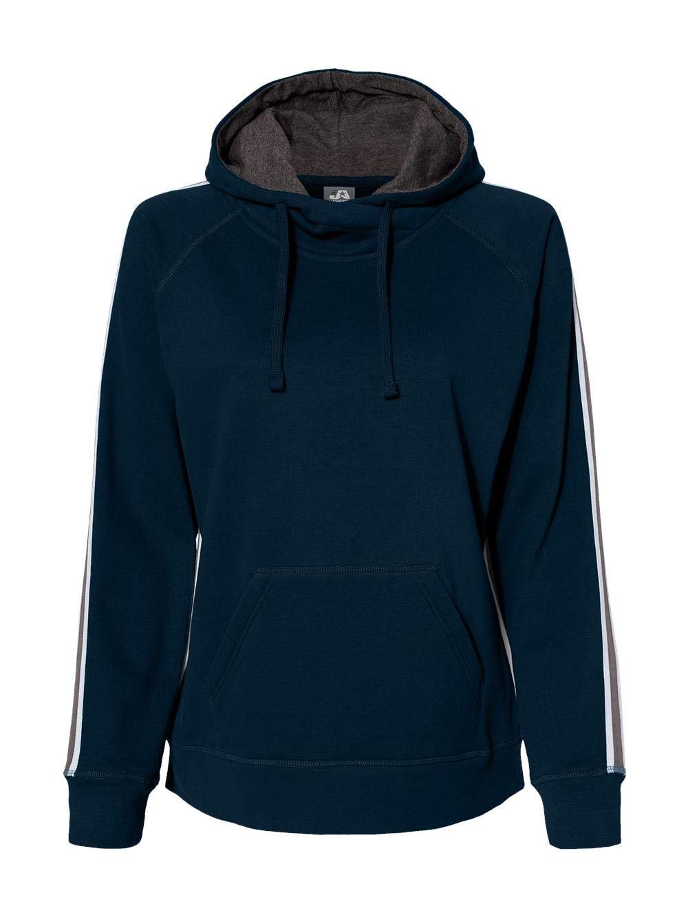 J. America Womens Rival Fleece Hooded Sweatshirt - Navy, S