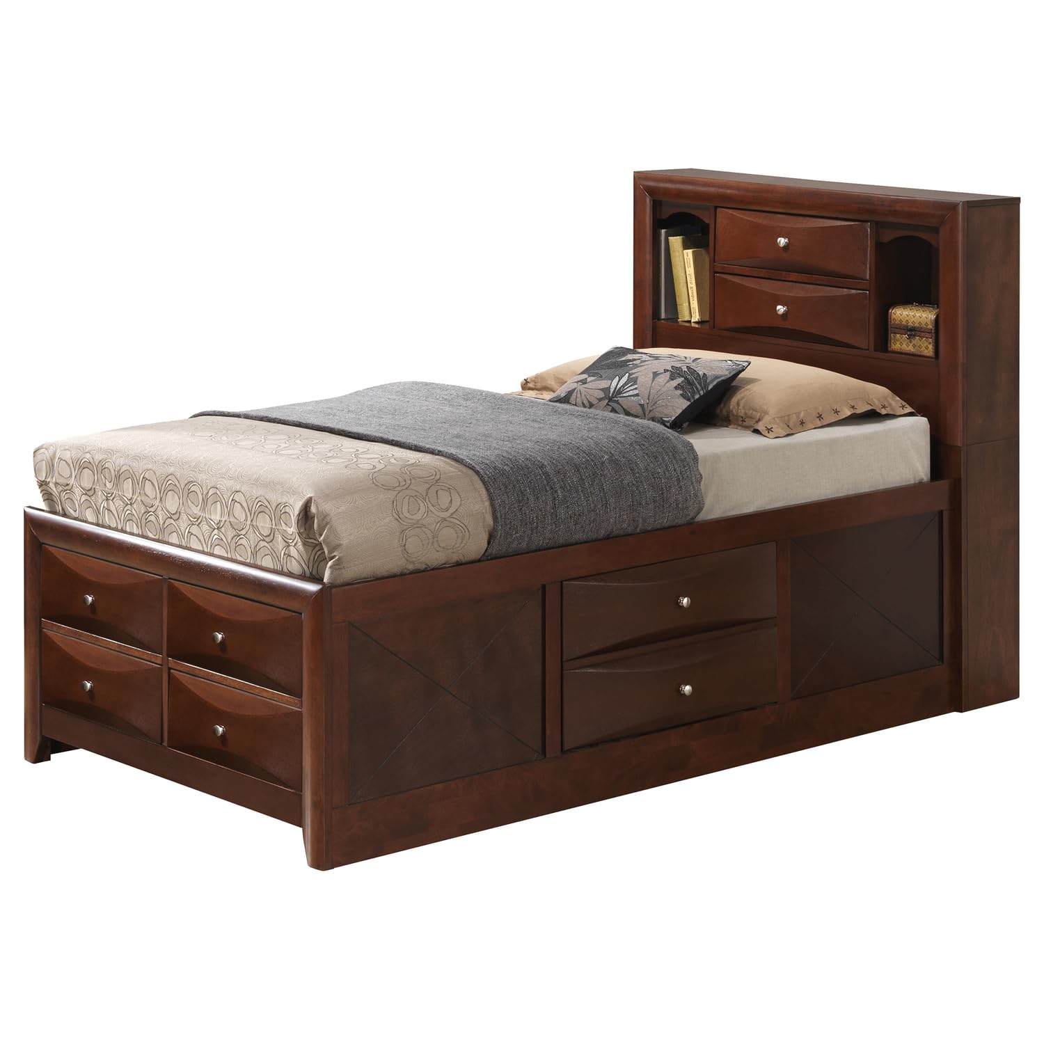 Marilla Cherry Twin Panel Beds