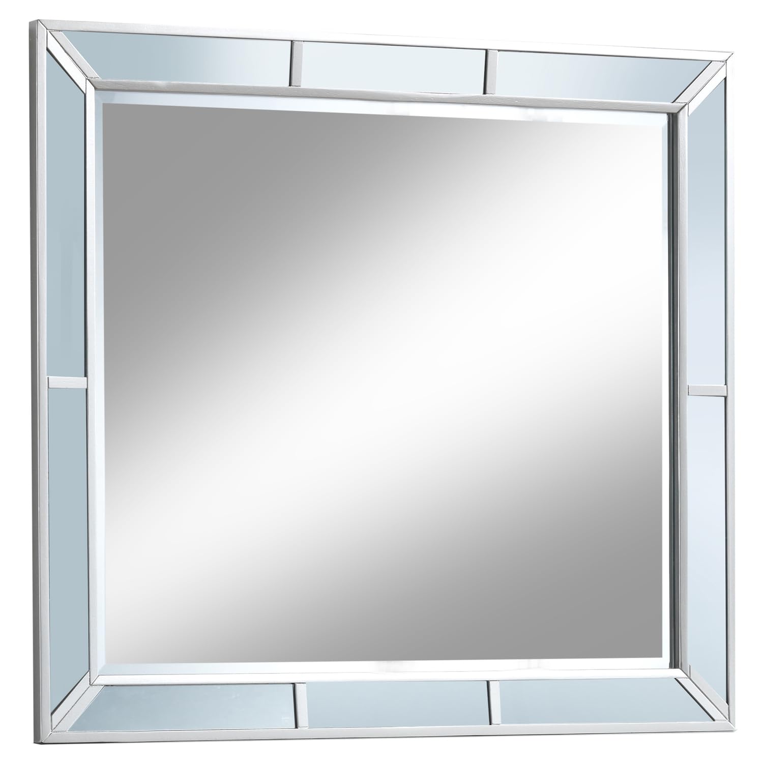 Hollywood Hills 43 in. x 33 in. Modern Rectangle Framed Dresser Mirror