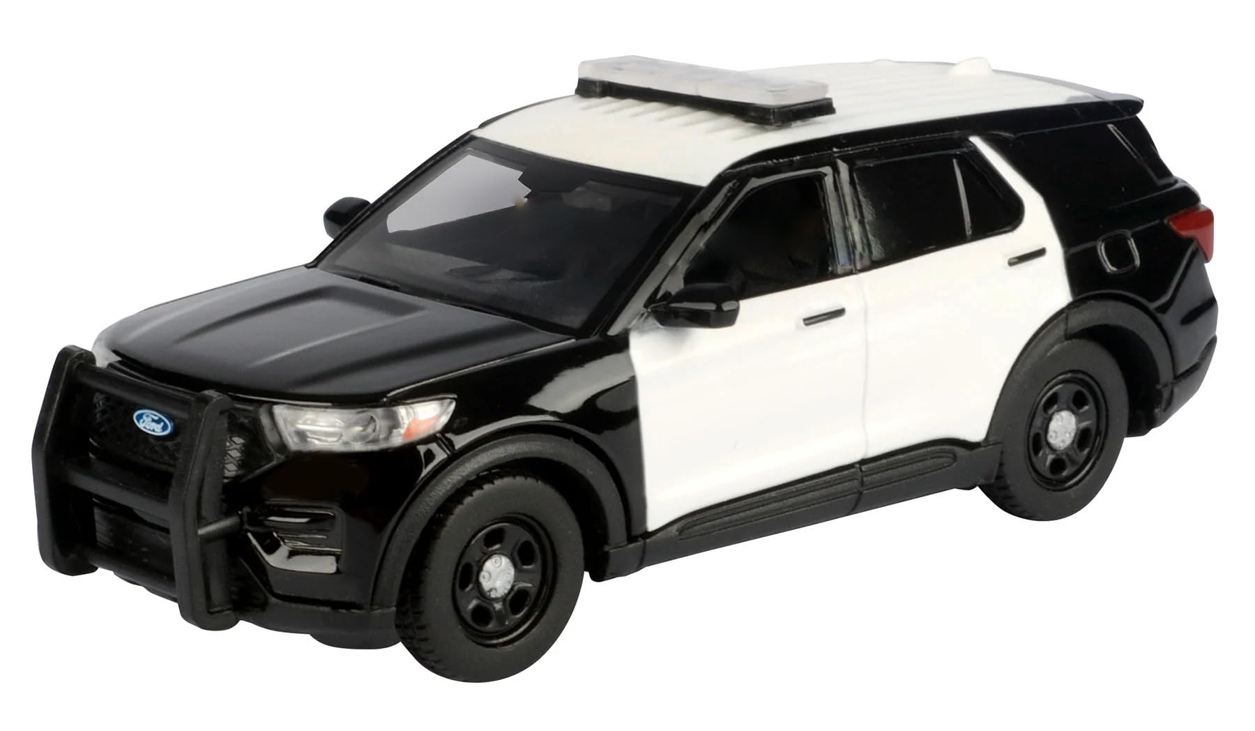 2022 Ford Police Interceptor Utility Black and White Unmarked Law Enforcement and Public Service Series 1/43 Diecast Model Car by Motormax