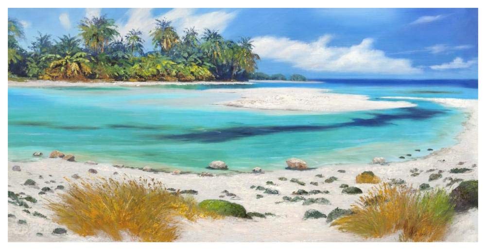 Tropical Paradise-Paper Art-62x32”