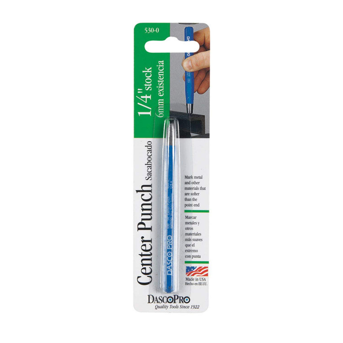Dasco Pro 528 Center Punch, 3/16-Inch