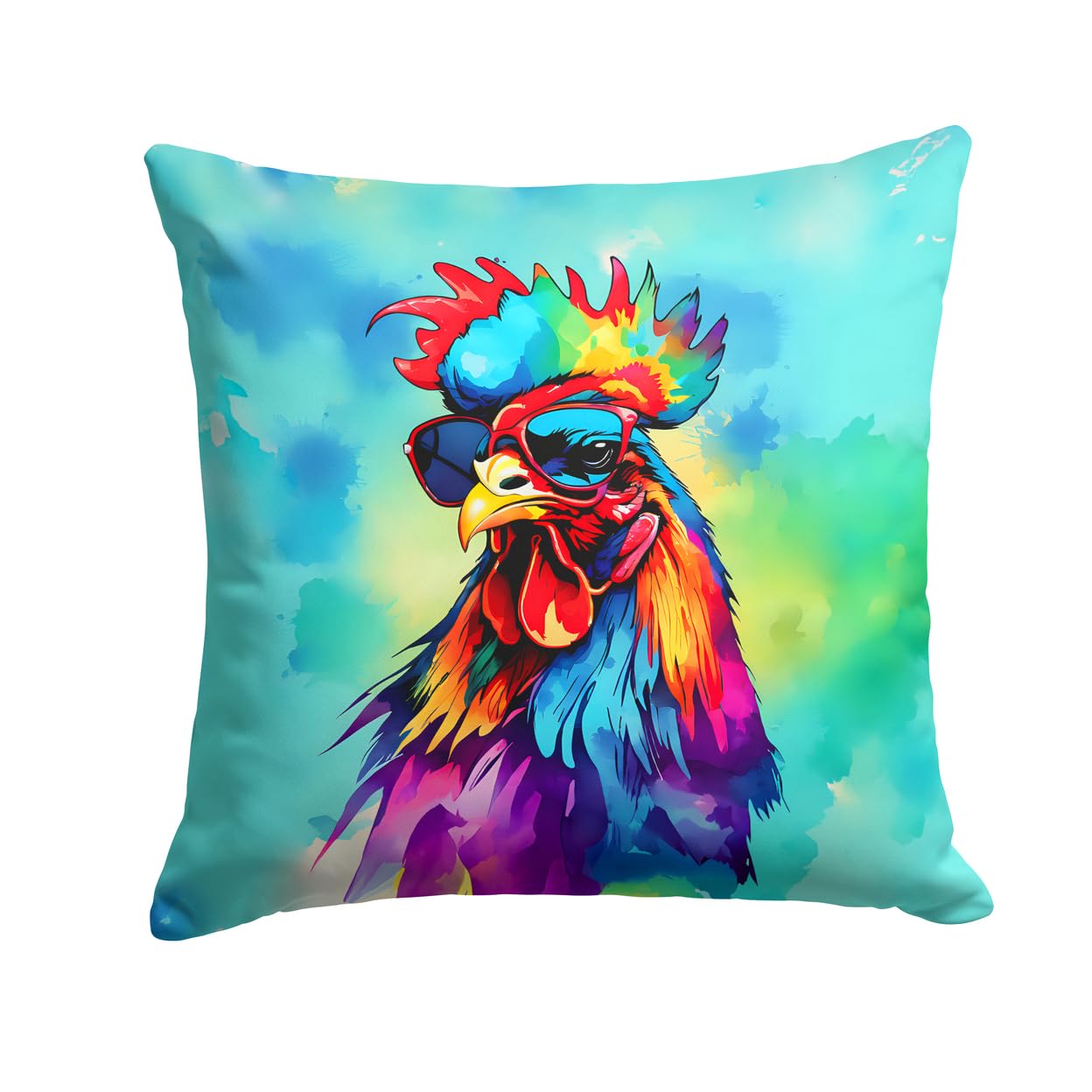 Hippie Animal Rooster Throw Pillow