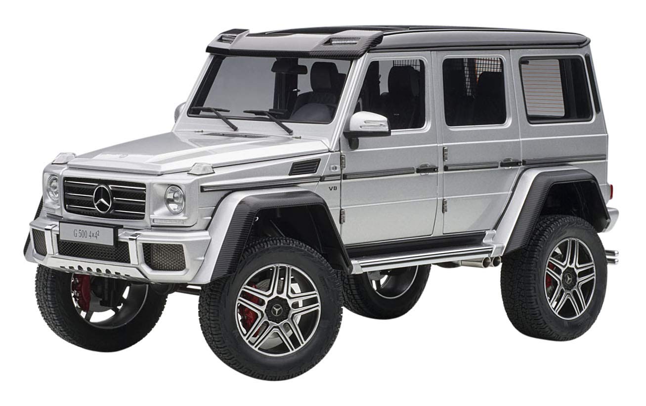 Mercedes Benz G500 4X4 2 Silver 1/18 Model Car by Autoart