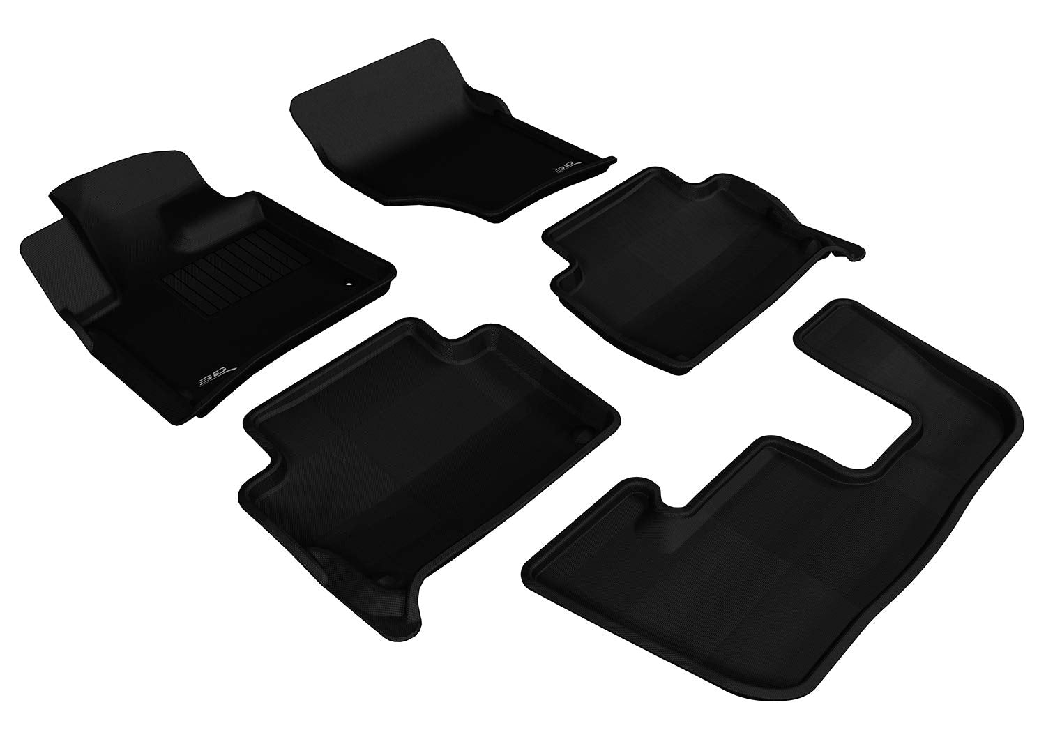 3D MAXpider AUDI Q7 7-SEAT 2007-2015 KAGU BLACK R1 R2 R3