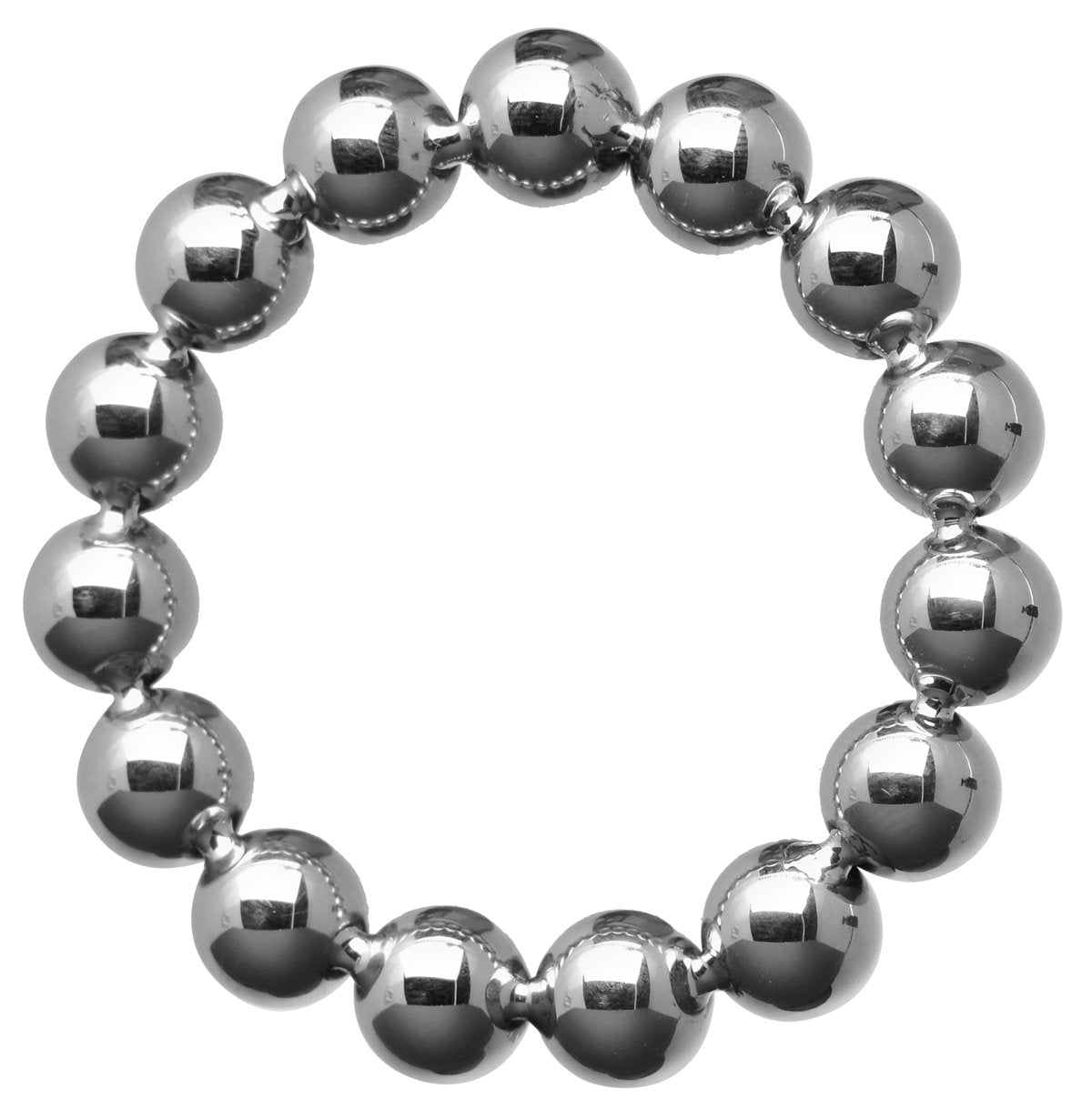 Meridian 1.75 Inch Stainless Steel Beaded Cock Ring