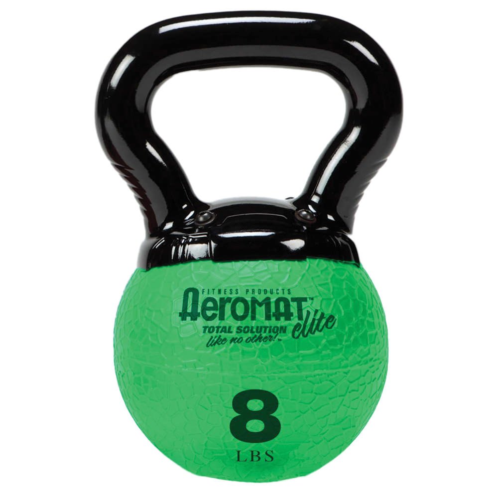 Aeromat Elite Mini Kettlebell Medicine Ball, 8 lb, color: Green