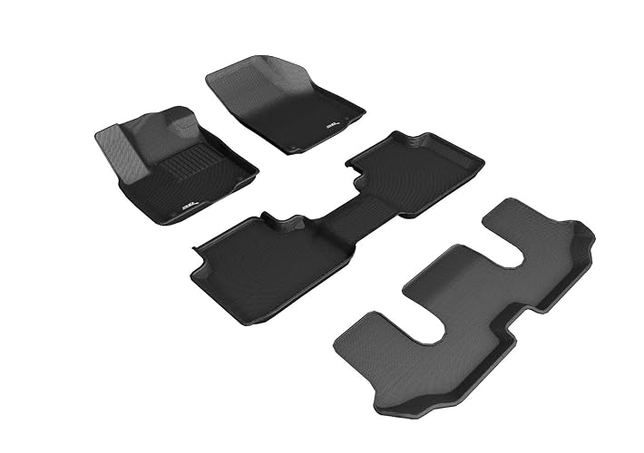 3D MAXpider VOLKSWAGEN ATLAS 6-SEAT 2018-2022 KAGU BLACK R1 R2 R3