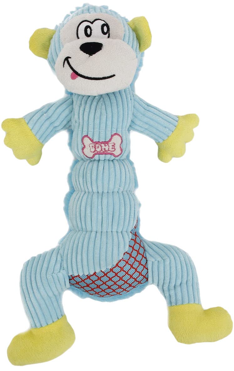 Pet Life  Cuddle Plush Mesh and Plush Squeaking Dog Toy - One Size / Blue