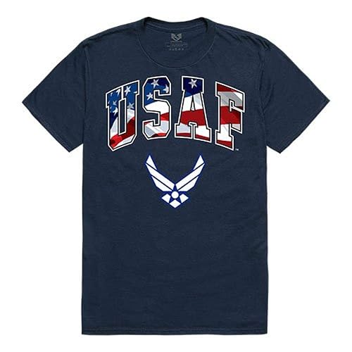 Flag Letter Tee, Air Force, Navy, XL