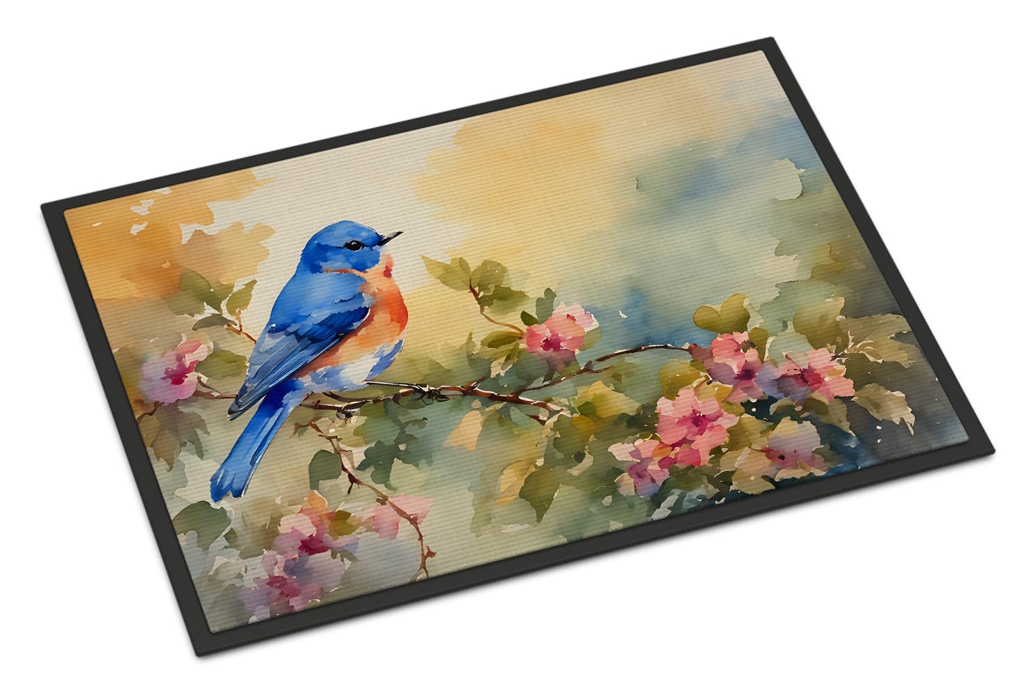 Carolines Treasures DAC3191MAT Bluebird Doormat Front Door Mat Indoor Outdoor Rugs for Entryway, Non Slip Washable Low Pile, 18H X 27W