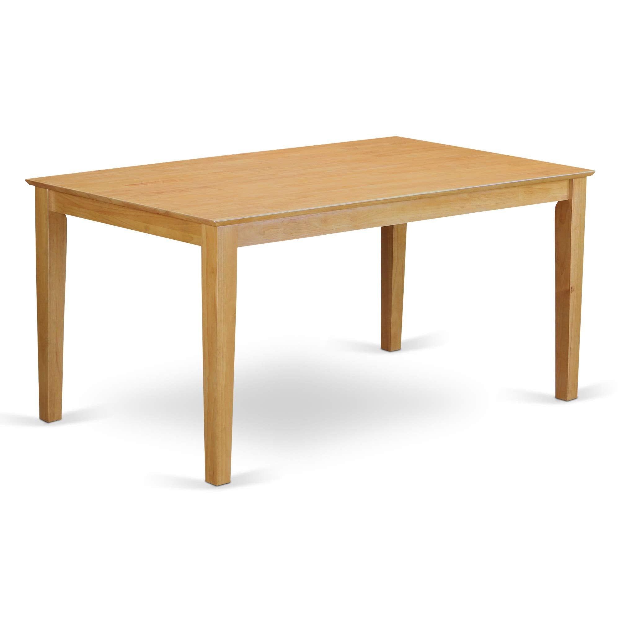 Casafoyer CAAN7-OAK-C 7 Piece Dining Room Table Set Consist of a Rectangle Kitchen Table and 6 Linen Fabric Upholstered Dining Chairs, 36x60 Inch, Oak