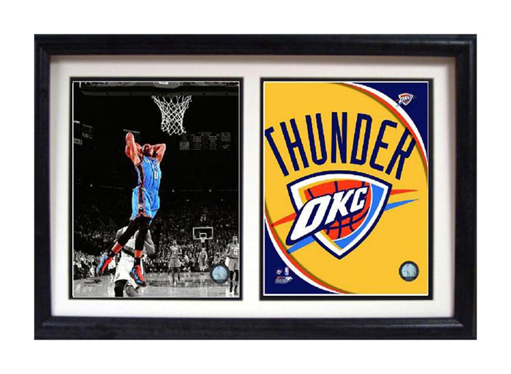 12x18 Double Frame - Russell Westbrook Oklahoma City Thunder