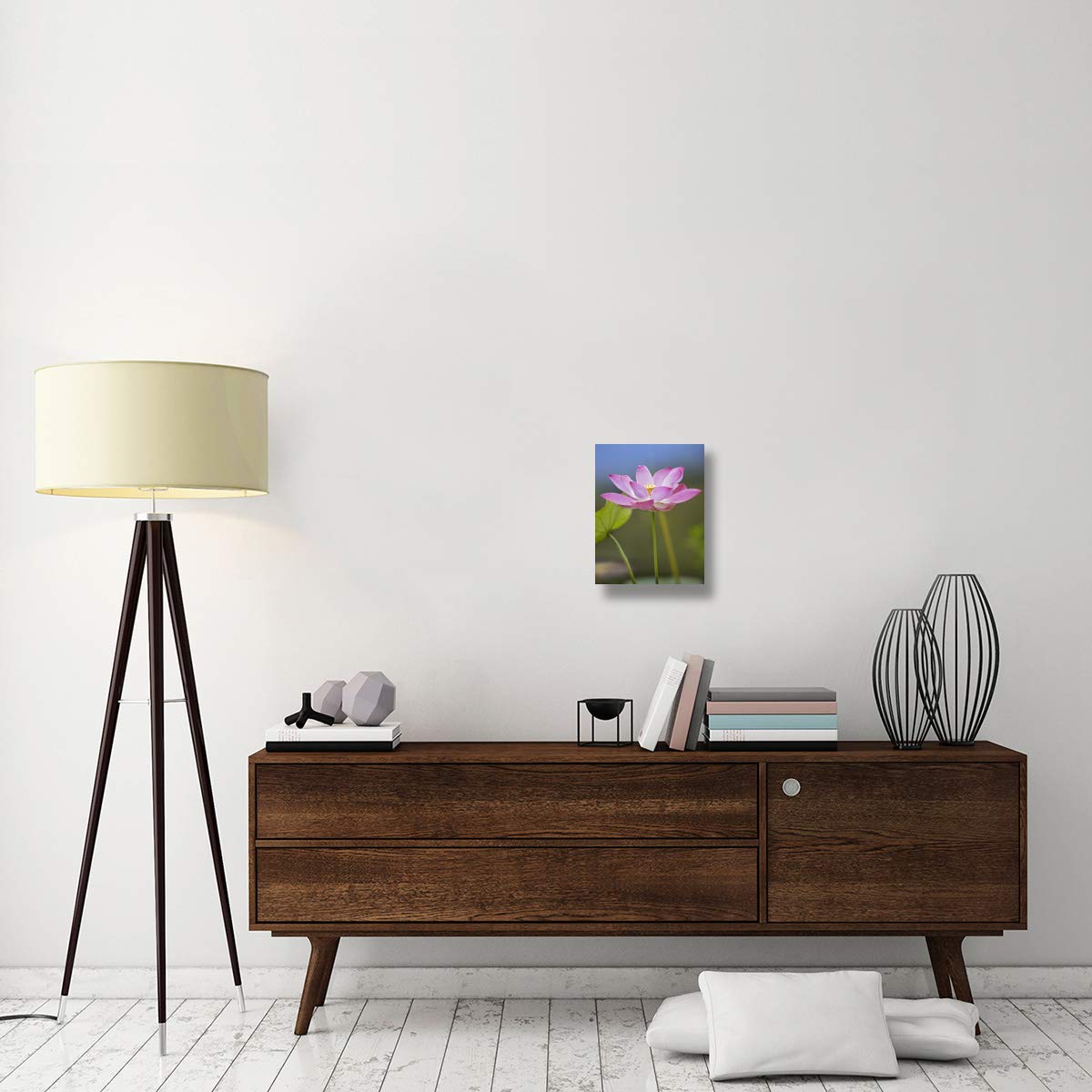 Sacred Lotus flower, native to Asia-Canvas Art-12x16”