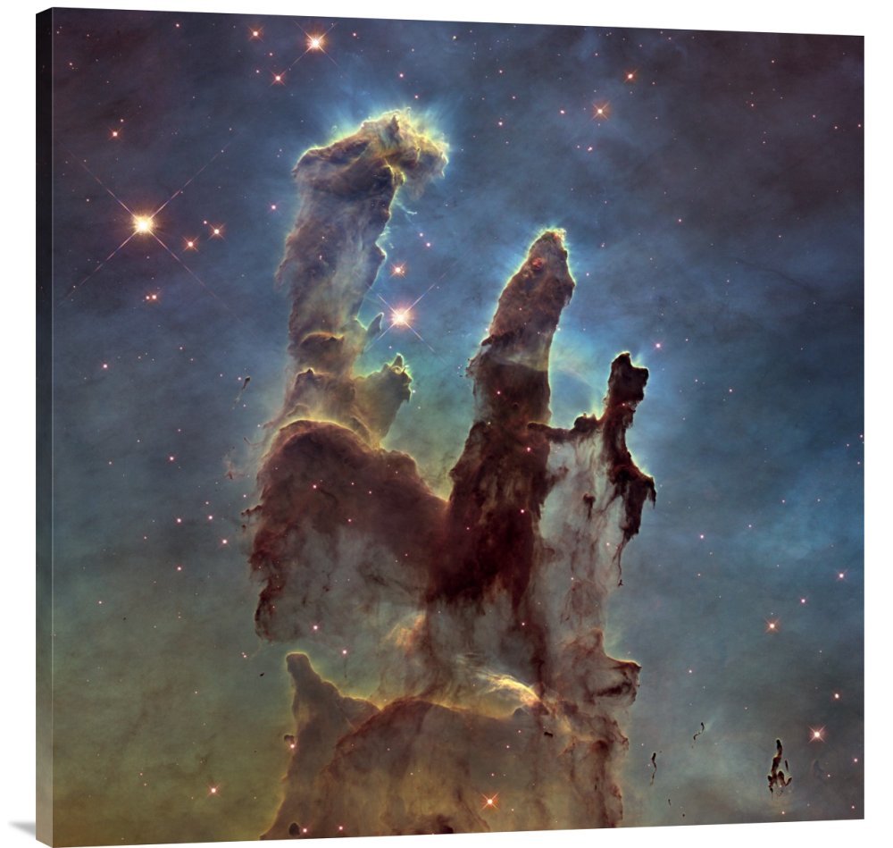 2014 Hubble WFC3/UVIS  High Definition Image of M16 - Pillars of Creation-Canvas Art-36x36”