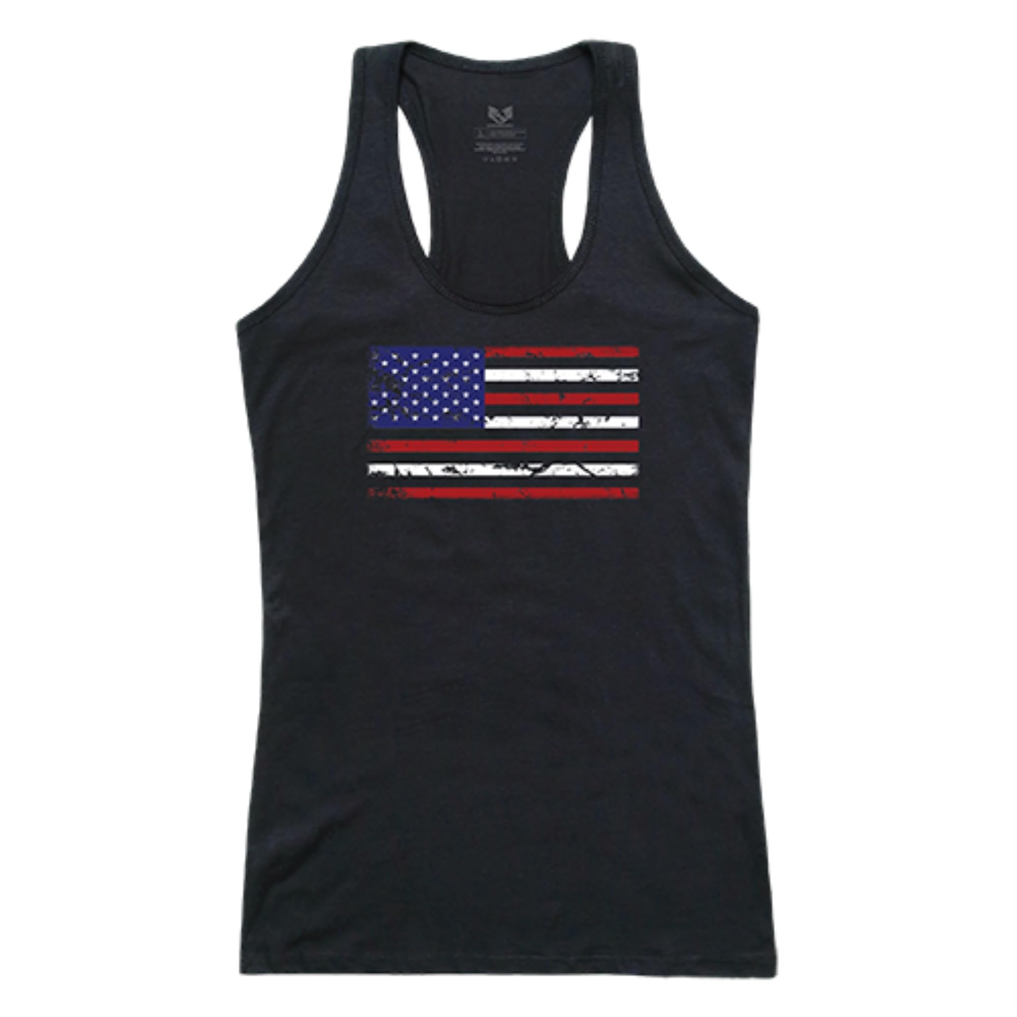 Graphic Tank, US Flag, Black, XL