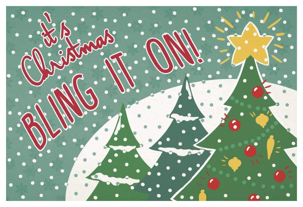 Retro Christmas IV Bright -Paper Art-50x34”