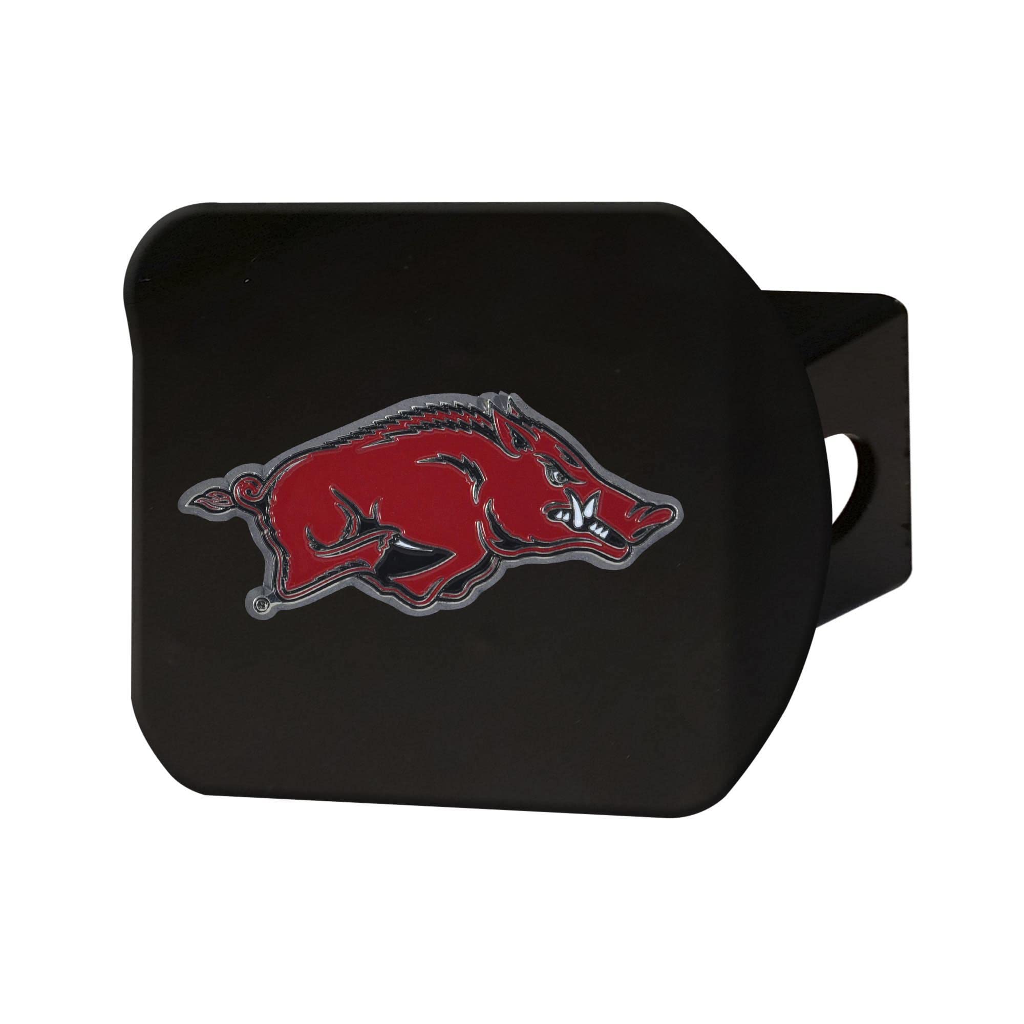 Fanmats 22640 Arkansas Razorbacks Black Metal Hitch Cover - 3D Color Emblem