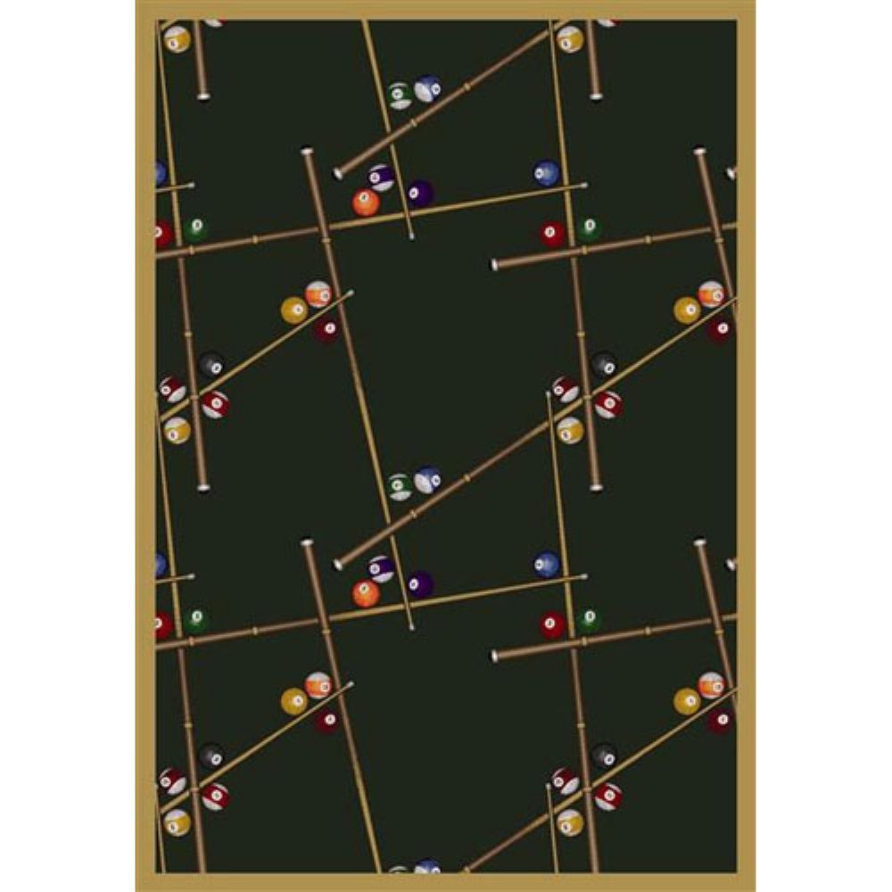 Snookered 310 x 54??area rug in color Emerald