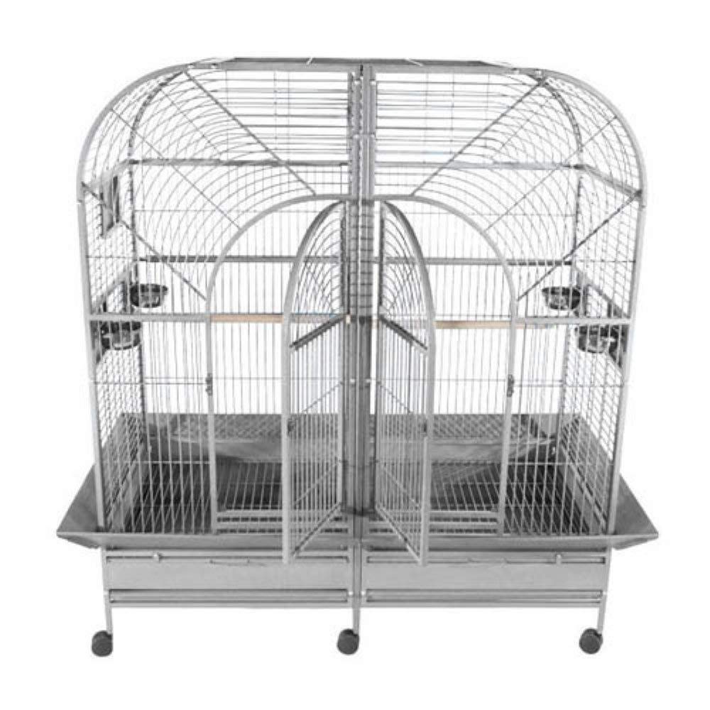 64x32″ Double Macaw Cage in Stainless Steel 6432 Stainless Steel″