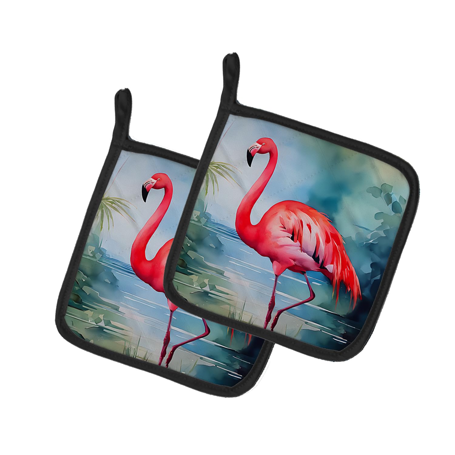 Flamingo Pair of Pot Holders