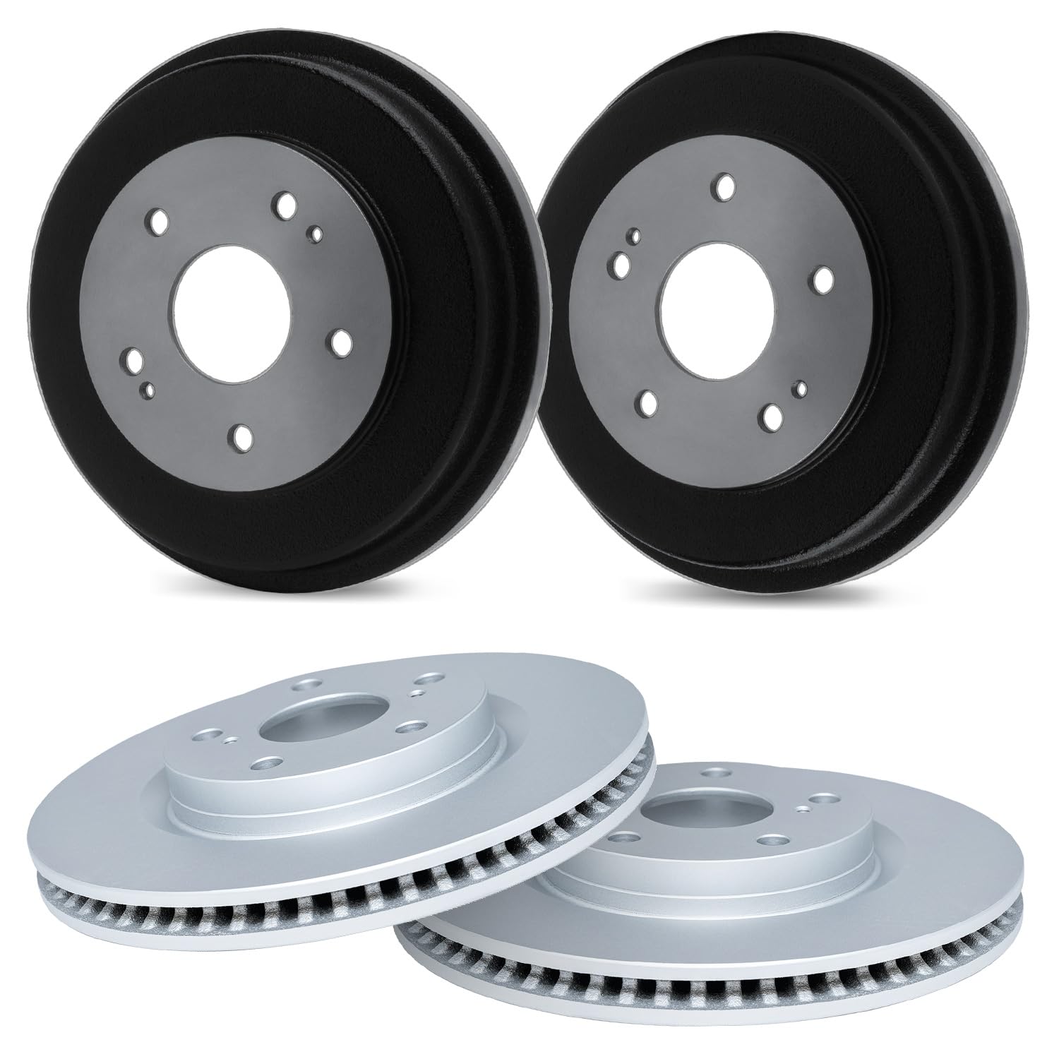 R1 Concepts Carbon Coated Disc Brake Rotor and Drum Set WDPN2-48025