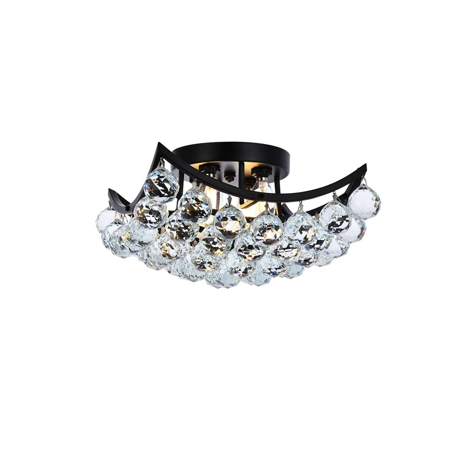 Corona 12 inch black flush mount