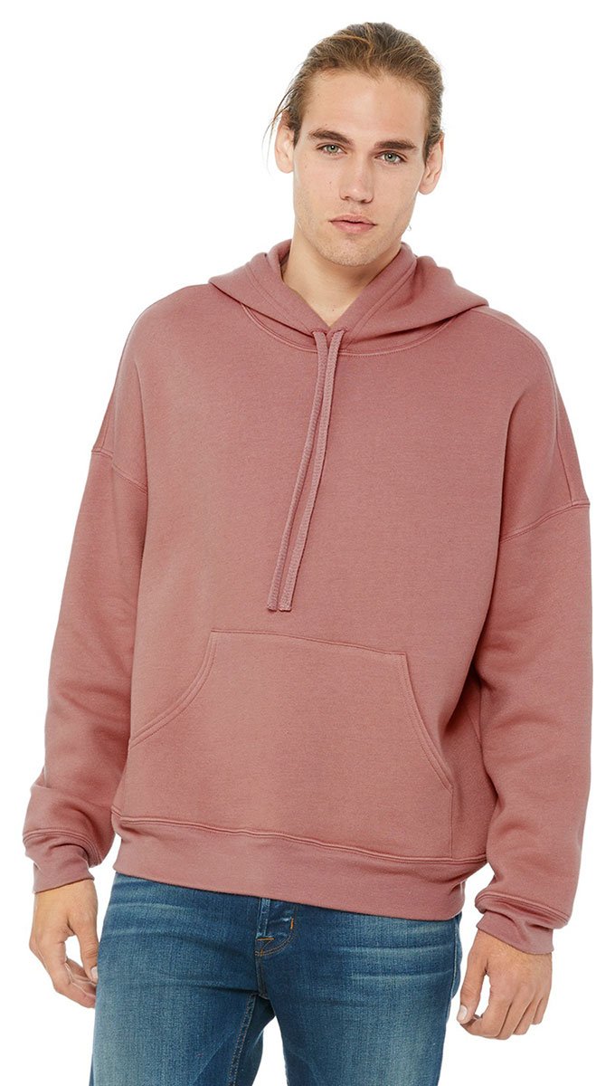 BELLA + CANVAS Unisex Sponge Fleece Drop Shoulder Hoodie - Mauve, L