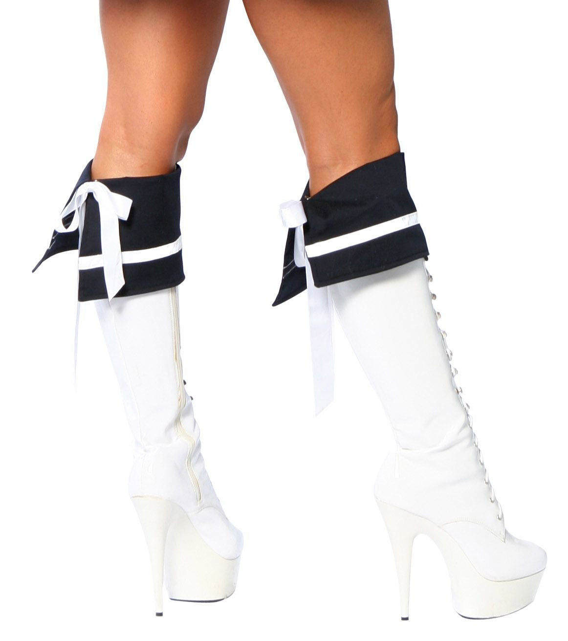 Boot Cuffs - 4018B-AS-O/S - Navy Blue/White